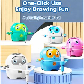 Drawing Robot For Early Learning Robot Drawing For Kids With 100 Cards Painting Robot With 12 Colorful Pens Gift For Boys And Girls 3 years and up Drawing Robot For Early Learning Robot Drawing For Kids With 100 Cards Painting Robot With 12 Colorful Pens Gift For Boys And Girls 3 years and up